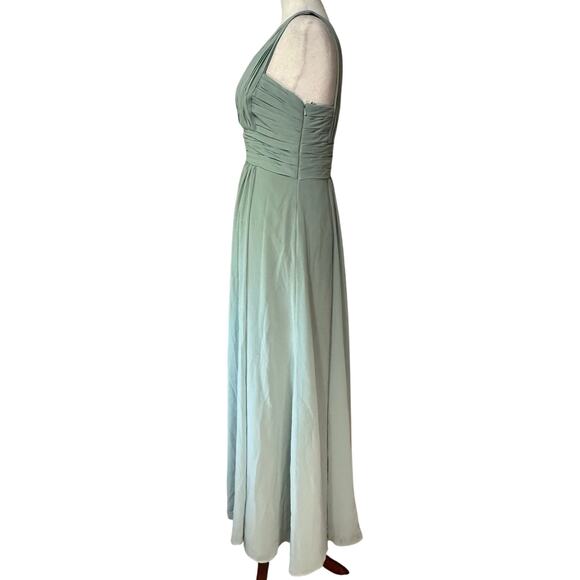 MONIQUE LHUILLIER Women's Rebecca Cerise Gown Size 4 In Green - Picture 2 of 11